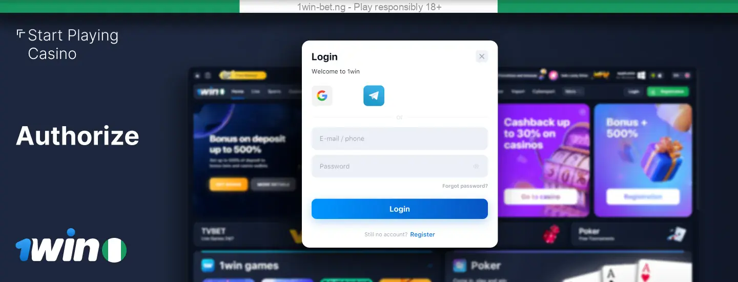 1win Nigeria Casino Authorize