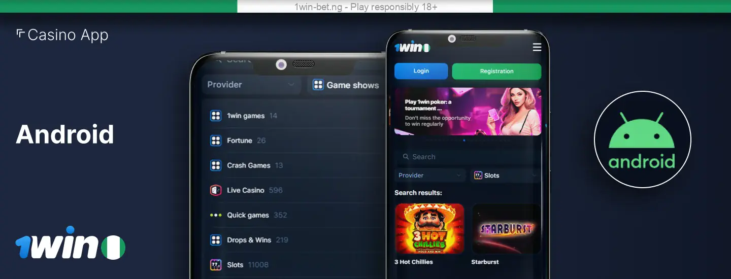 1win Nigeria Casino on Android