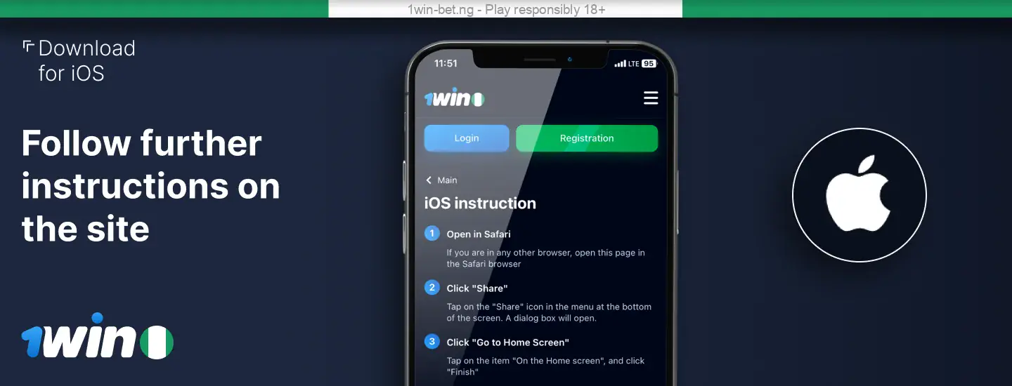 Installing the 1win app on iOS devices is simpler compared to other devices. To do so, you need to: