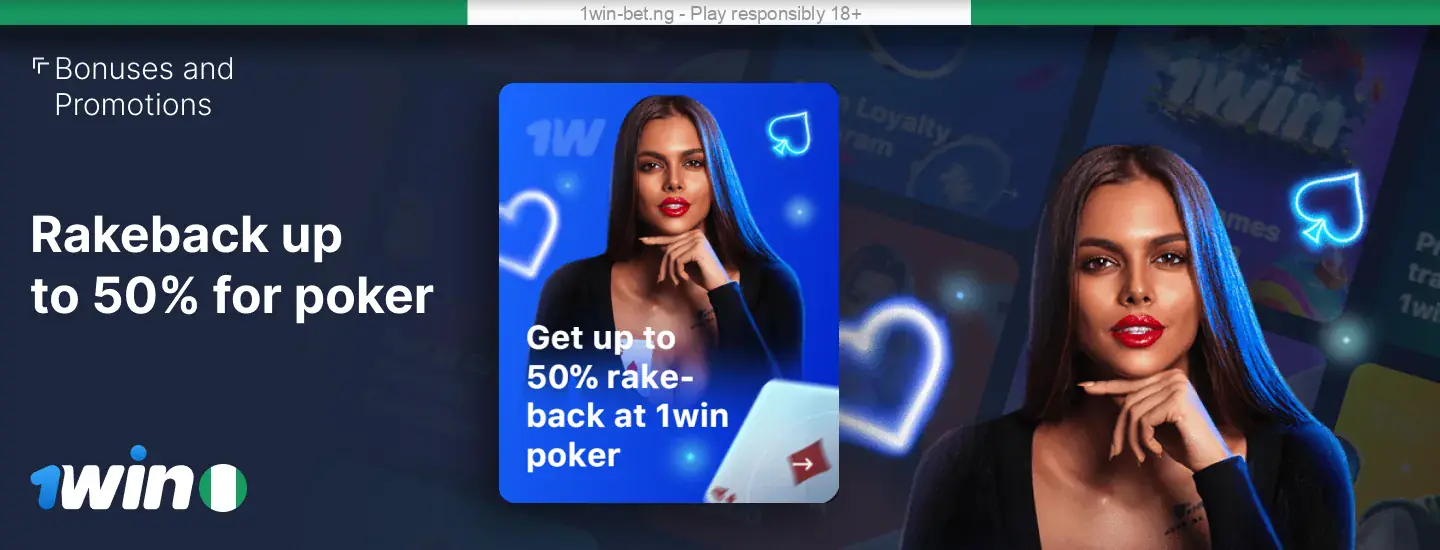 1win Nigeria Poker rakeback