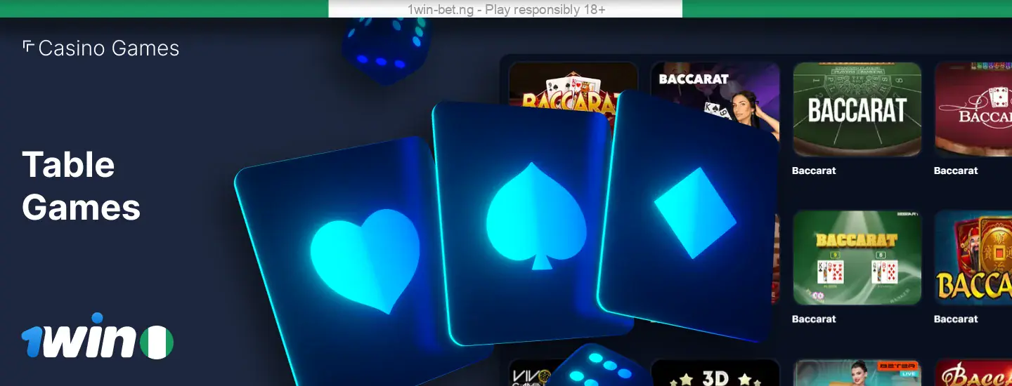 1win Nigeria Table Games