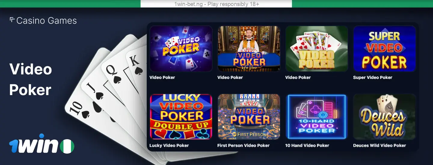 1win Nigeria Video Poker
